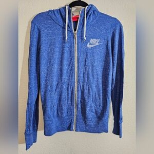Nike Heathered Blue Medium Full-Zip Hoodie